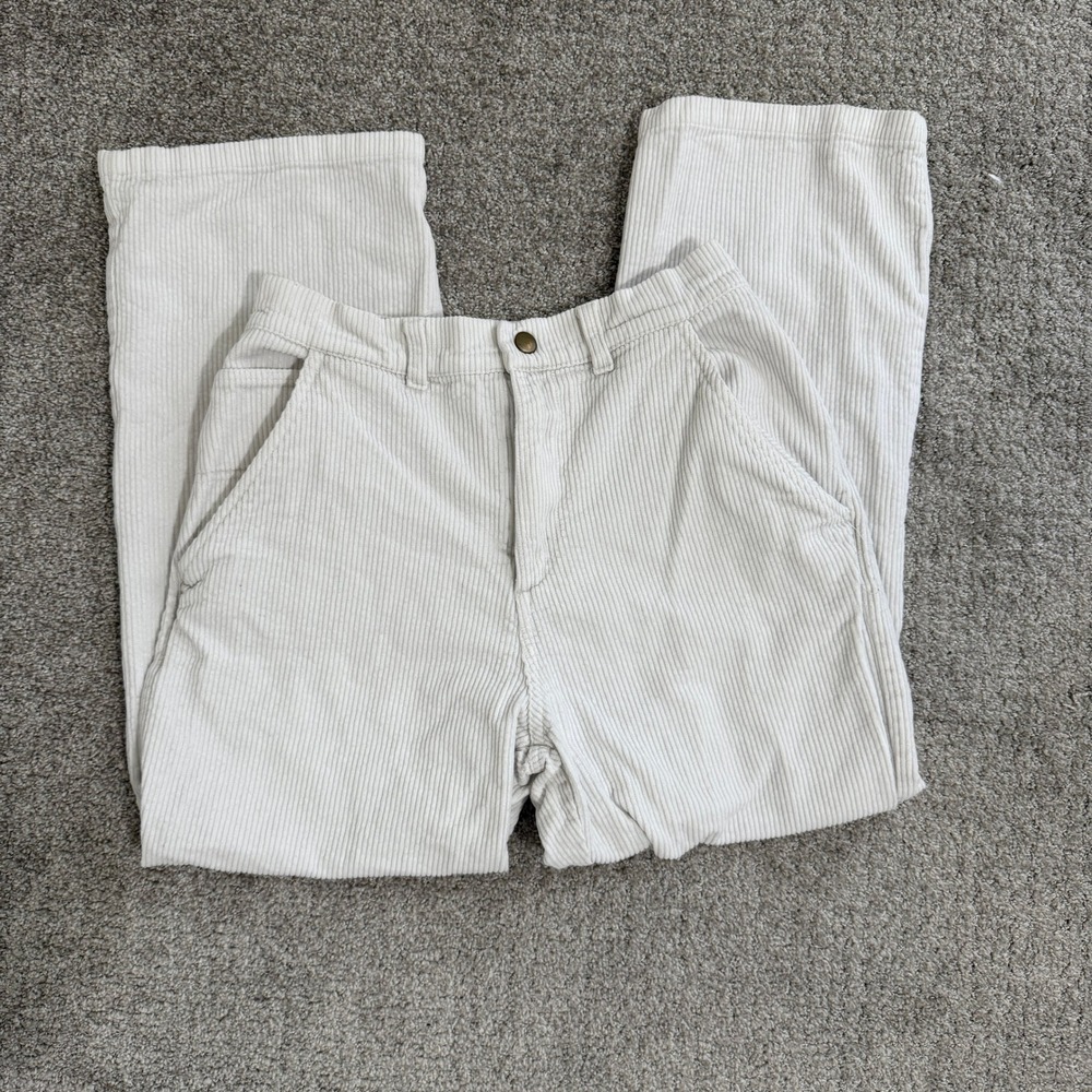 Fifty7 by Jacks‎ Surfboards White Corduroy Wide Leg Pants Casual Trousers XS/S